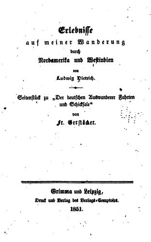 Cover for Erlebnisse auf meiner Wanderung durch Nordamerika und Westindien