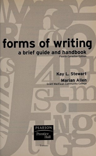 Cover for Forms of writing