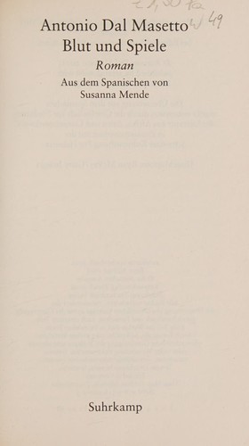 Cover for Blut und Spiele