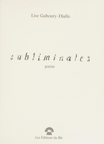 Cover for Subliminales