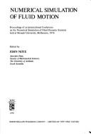 Cover for Numerical simulation of fluid motion