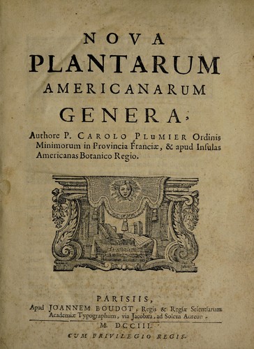 Cover for Nova plantarum Americanarum genera