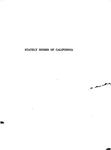 Cover for Stately homes of California