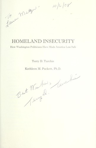 Cover for Homeland insecurity