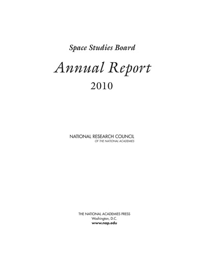 Cover for Space Studies Board annual report