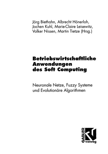 Cover for Betriebswirtschaftliche Anwendungen des Soft Computing