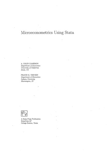 Cover for Microeconometrics using Stata