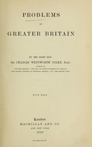 Cover for Problems of Greater Britain