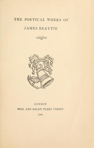 Cover for The poetical works of James Beattie.