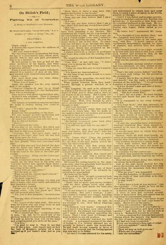 Cover for On Shiloh's field, or, Fighting Kit of Kentucky