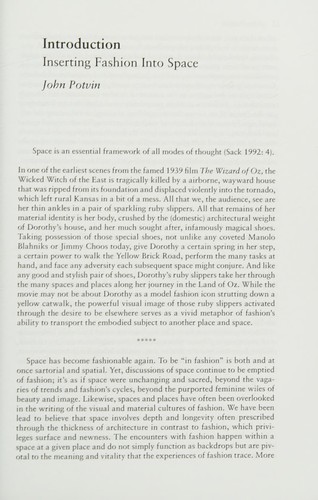 Cover for Places and Spaces of Fashion 1800-2007