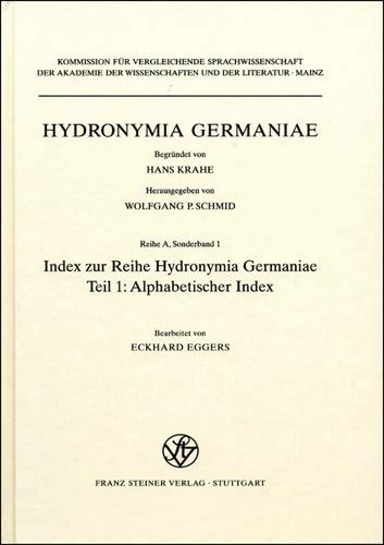 Cover for Index zur Reihe Hydronymia Germaniae