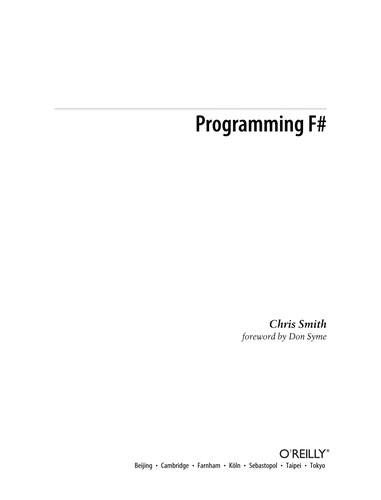 Cover for Programming F♯