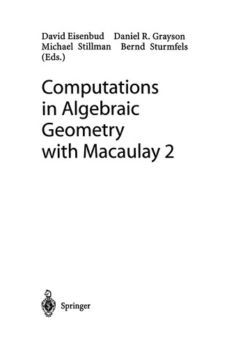 Cover for Computations in Algebraic Geometry with Macaulay 2