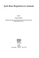 Cover for Acid-base regulation in animals