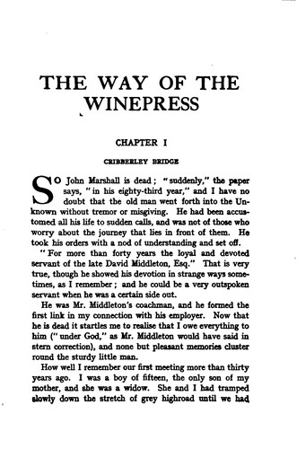 Cover for The Way of the Winepress