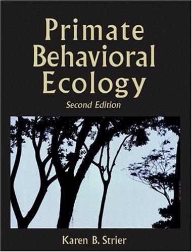 Cover for Primate behavioral ecology