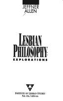 Cover for Lesbian Philosophy