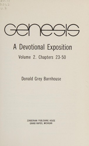Cover for Genesis; a devotional commentary.
