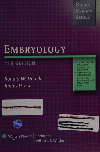 Cover for Embryology
