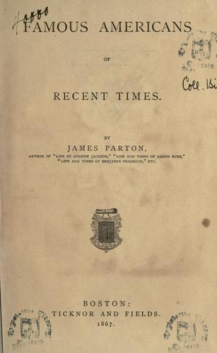 Cover for Famous Americans of recent times