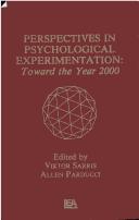 Cover for Perspectives in Psychological Experimentation