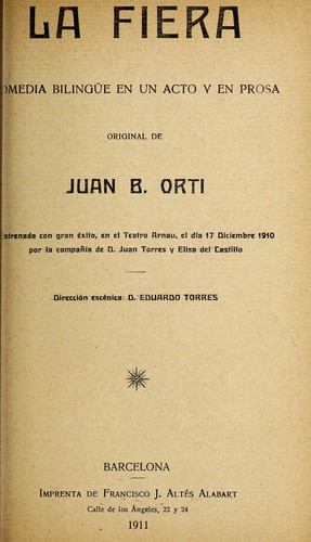 Cover for La fiera