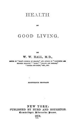 Cover for Health by good living