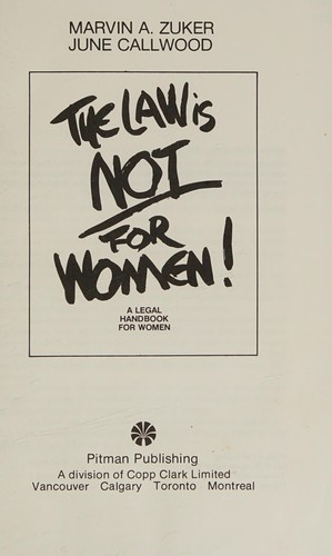 Cover for The law is not for women
