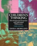 Cover for Children's thinking