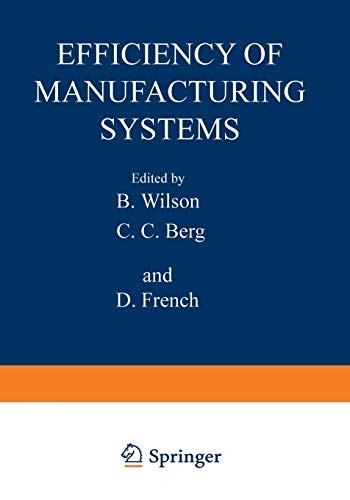 Cover for Efficiency of Manufacturing Systems