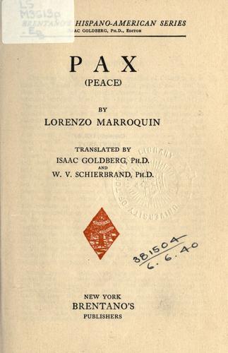 Cover for Pax (peace)