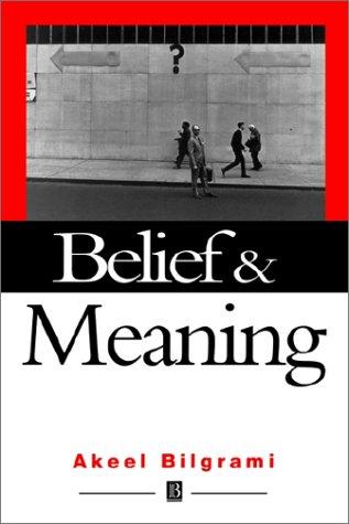 Cover for Belief and Meaning