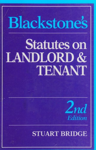 Cover for Blackstone's Statutes on Landlord & Tenant (Blackstone's Statute Books)