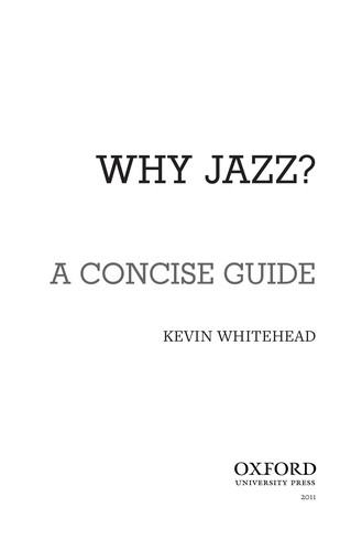 Cover for Why jazz?