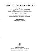 Cover for Theory of elasticity
