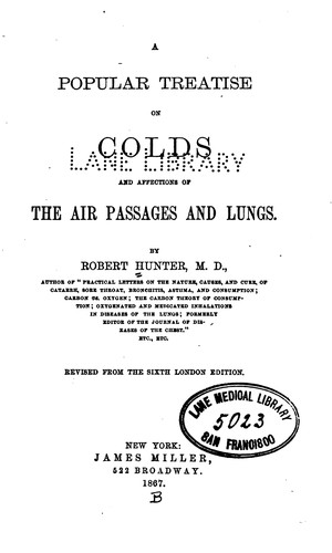 Cover for A Popular treatise on colds and affections of the air passages and lungs
