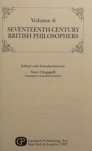 Cover for Seventeenth-century British philosophers