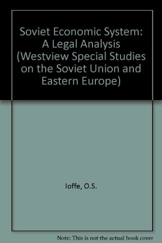 Cover for The Soviet economic system