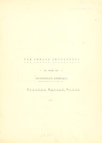 Cover for French Revolution