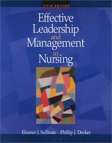 Cover for Effective Leadership and Management in Nursing (5th Edition)