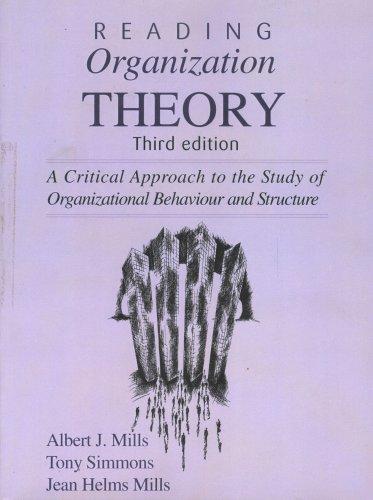 Cover for Reading Organization Theory