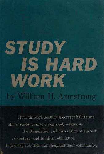 Cover for Study is hard work.