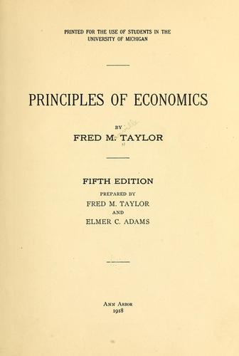 Cover for Principles of economics