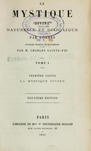 Cover for La mystique divine, naturelle, et diabolique