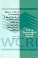 Cover for Return-to-Work Outcomes of Injured Workers
