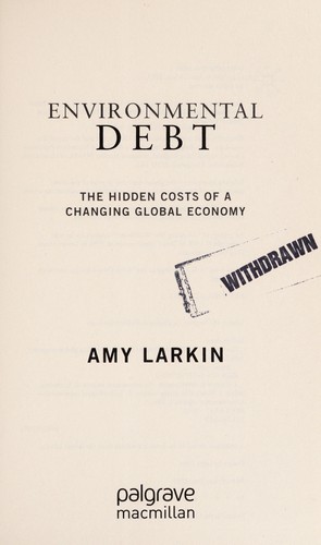 Cover for Environmental debt