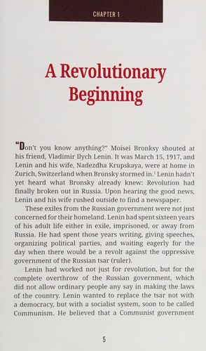 Cover for Vladimir Lenin and the Russian Revolution