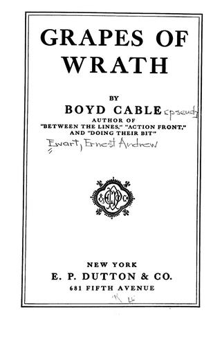 Cover for Grapes of wrath