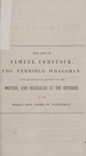 Cover for The life of Samuel Comstock